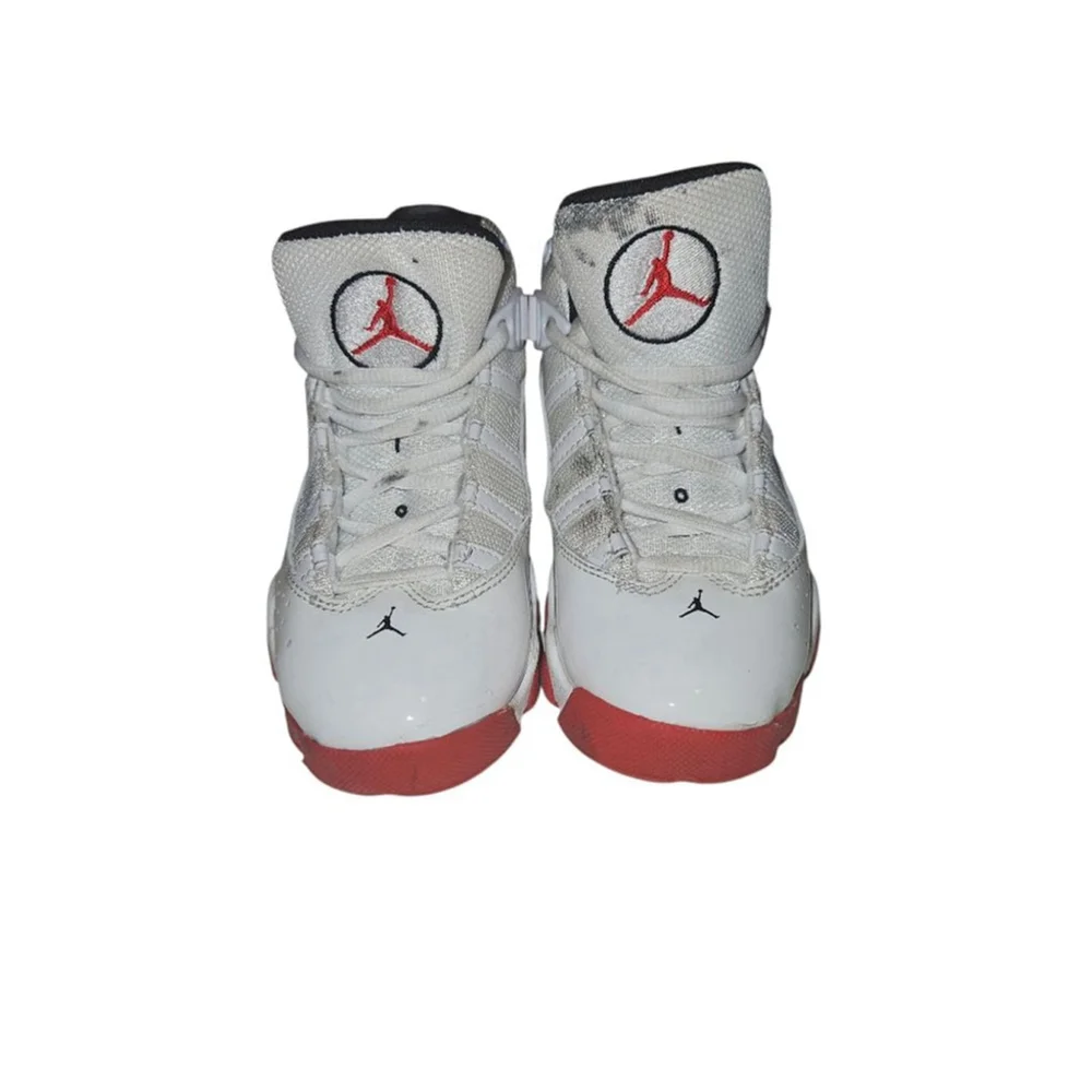Nike Jordan 6 Rings Sneakers Toddler Boys Size 11C White Red